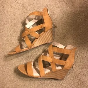 Torrid suede strappy wedges, 11w